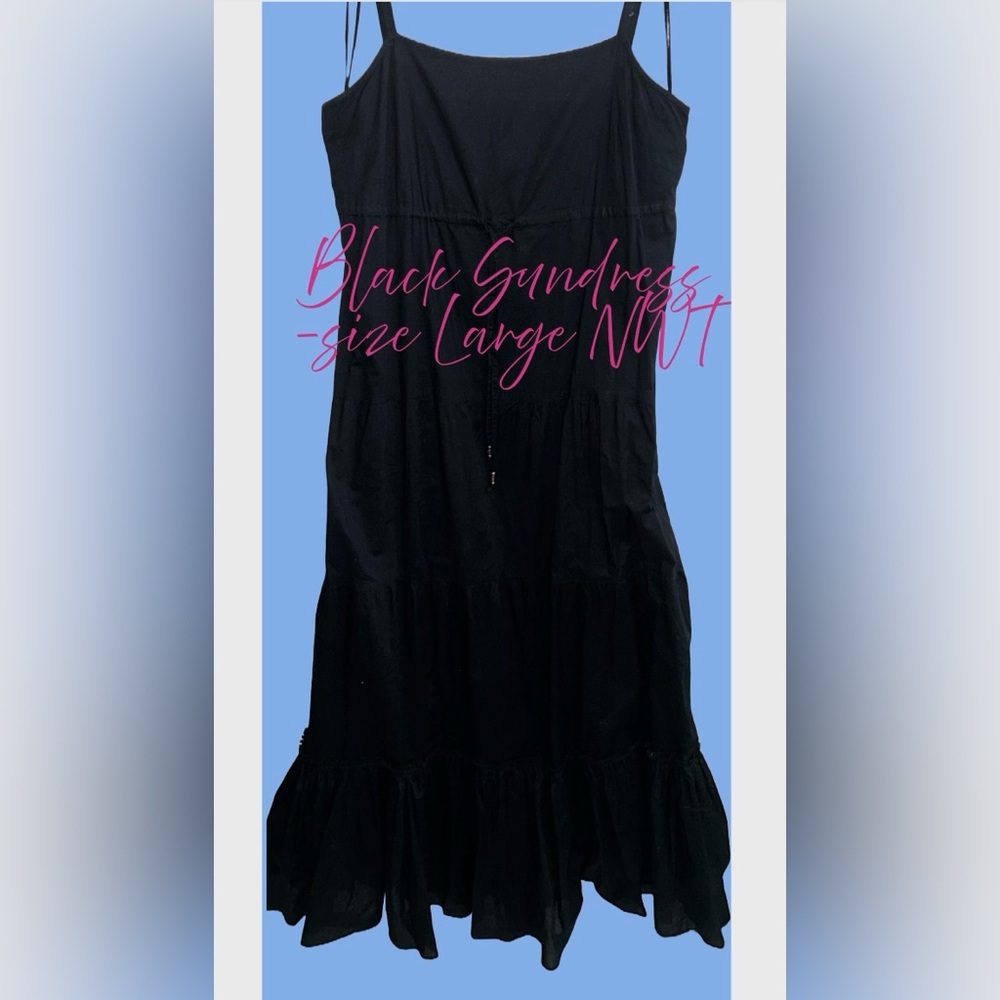 💕Black Tired Maxi Sundress-NWT, size Large💕